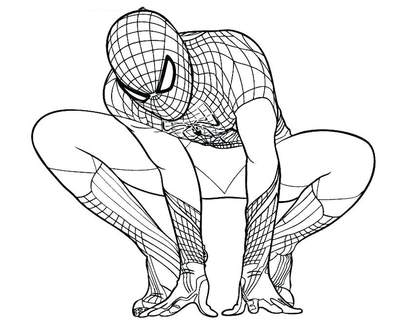 Tô màu Người Nhện Spider Man Tý Hon  Trang Tô Màu Cho Bé