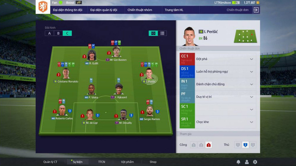 Sơ đồ phòng ngự phản công 4-2-2-2 FIFA ONLINE 4 | thietkeonline.com.vn